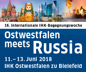 16. Internationale IHK-Begegnungswoche: Ostwestfalen meets Russia vom 11.-13. Juni 2018